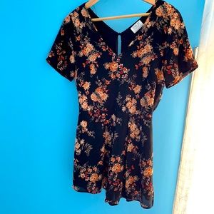 Floral Print Romper